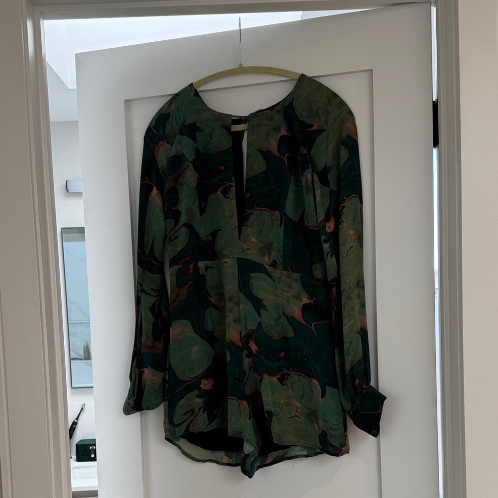 Stone Cold Fox Green Patterned Jumpsuit